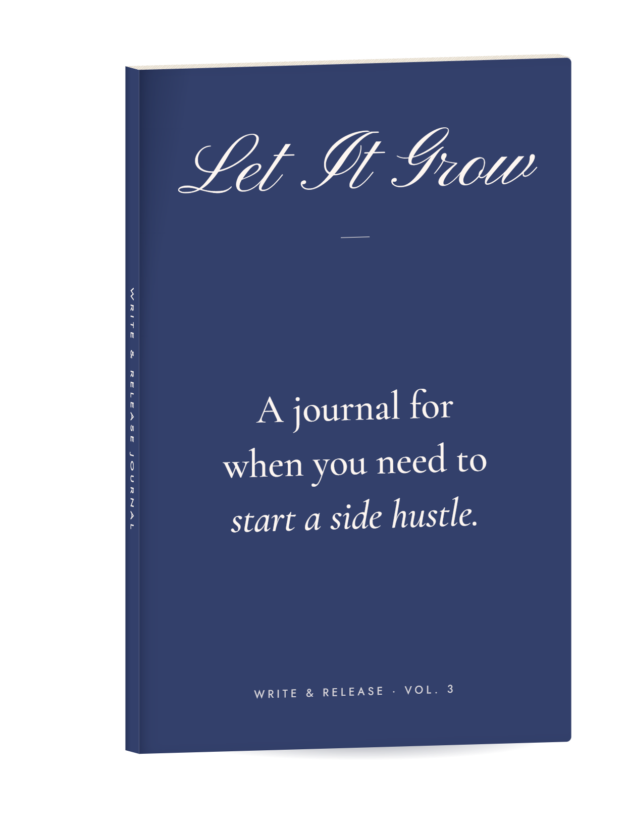 Let It Grow journal, navy cover