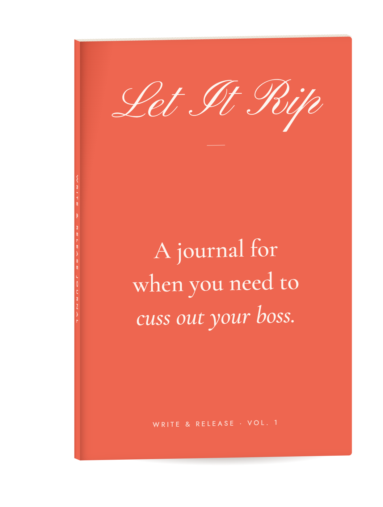 Let It Rip journal, coral cover